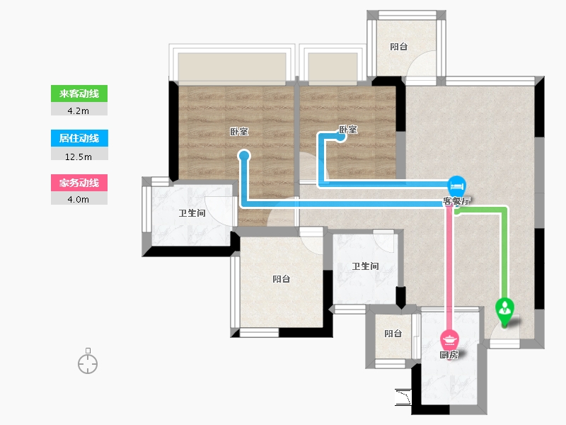 广东省-深圳市-珑门名苑-58.93-户型库-动静线