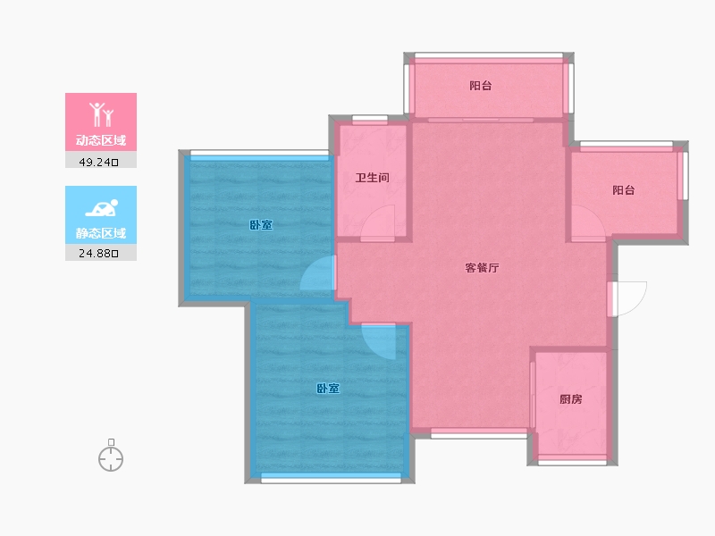 广东省-珠海市-奥园金坭湾-67.33-户型库-动静分区