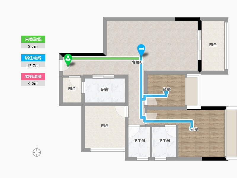 广东省-珠海市-珠光新城三期-77.69-户型库-动静线