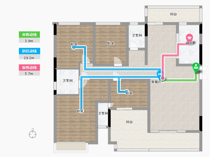 湖南省-娄底市-南苑·上和2期-155.76-户型库-动静线