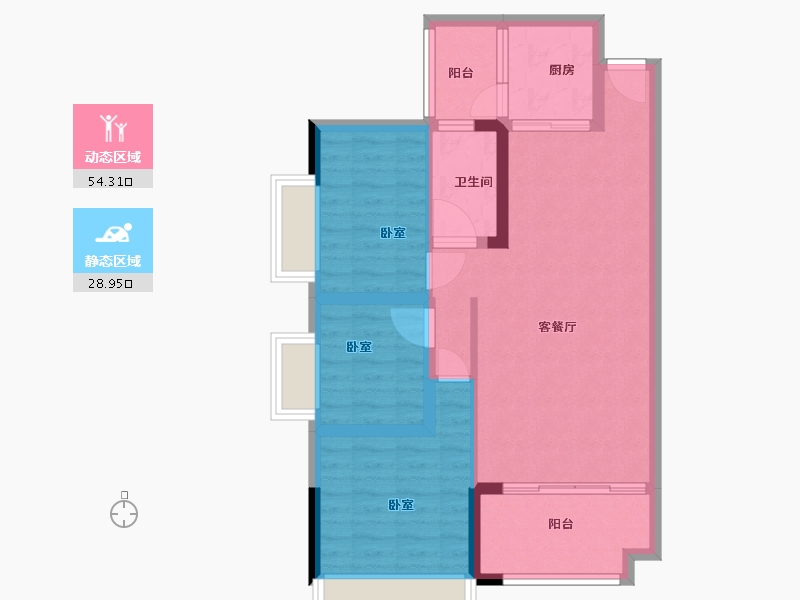 广东省-清远市-城建时代海岸-74.00-户型库-动静分区