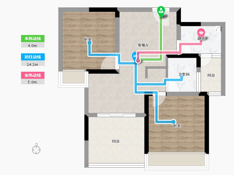 广东省-珠海市-藤荣尚府-64.01-户型库-动静线