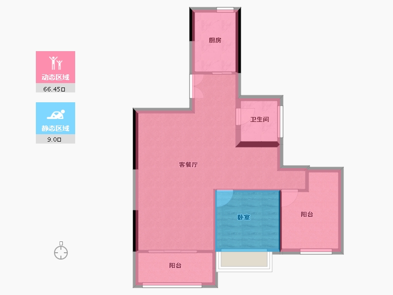 广东省-珠海市-奥园金坭湾-68.17-户型库-动静分区