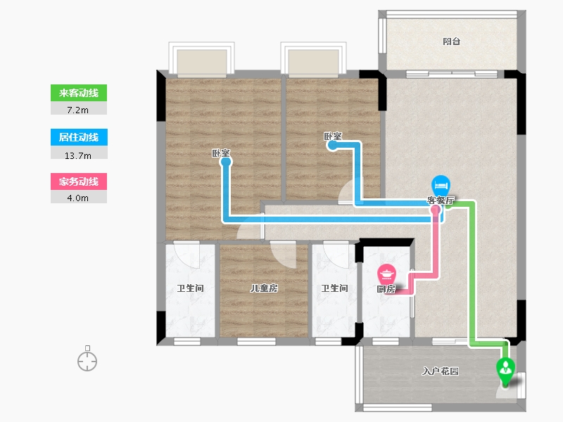 广东省-清远市-阳光里-96.05-户型库-动静线