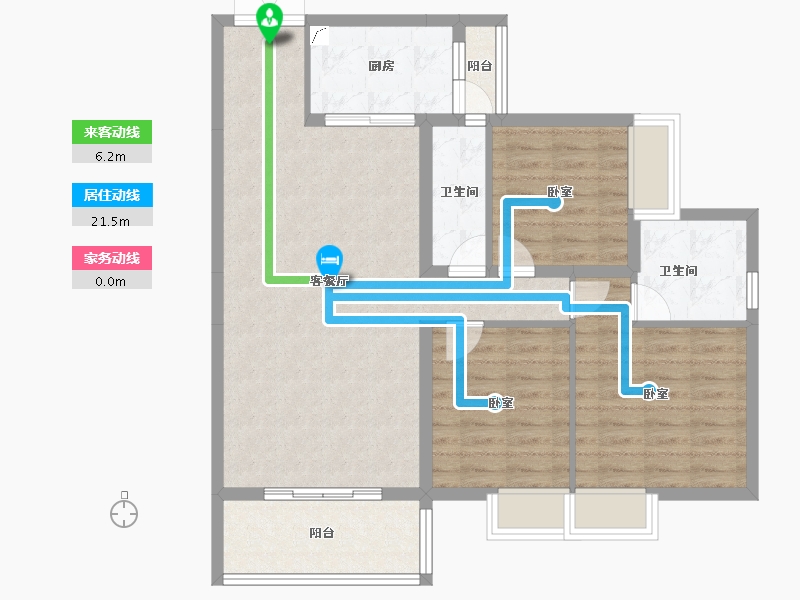 广东省-阳江市-绿洲凯德堡-94.24-户型库-动静线