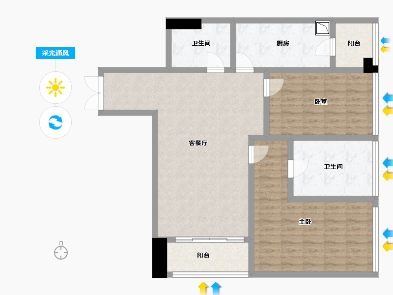 广东省-深圳市-恒裕深圳湾-99.30-户型库-采光通风