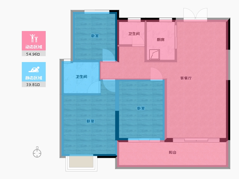 湖南省-郴州市-宜章盛德华府-85.01-户型库-动静分区