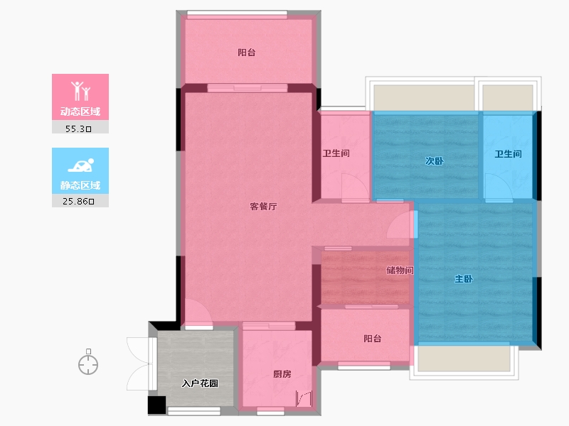 广东省-湛江市-地标海东广场-77.20-户型库-动静分区