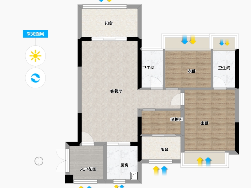 广东省-湛江市-地标海东广场-77.20-户型库-采光通风