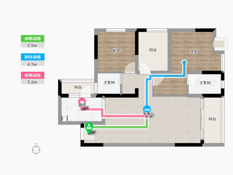 广东省-佛山市-碧桂园联丰天汇湾-76.34-户型库-动静线