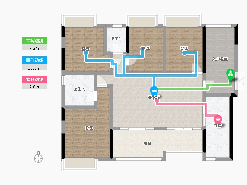 湖南省-娄底市-南苑·上和2期-132.00-户型库-动静线