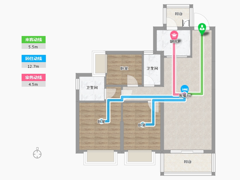 广东省-珠海市-方圆·月岛首府（珠海）-73.92-户型库-动静线