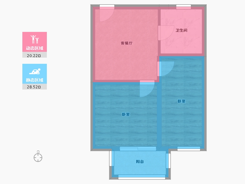 广东省-阳江市-浩大岭南新邨-42.95-户型库-动静分区