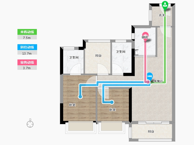 广东省-广州市-正荣新希望金洲府-73.01-户型库-动静线