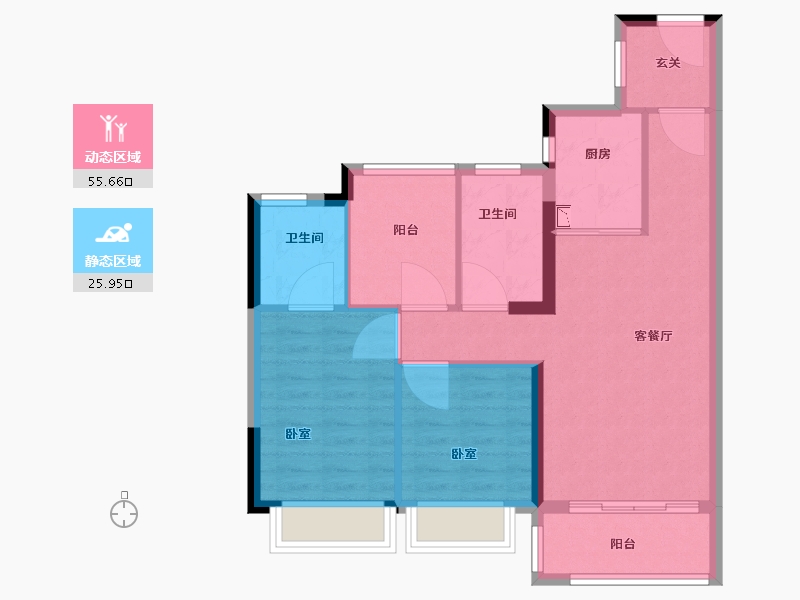 广东省-广州市-正荣新希望金洲府-73.01-户型库-动静分区