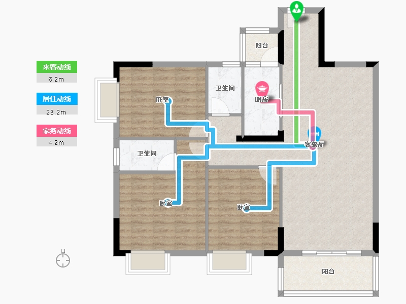 广东省-清远市-阳光里-101.02-户型库-动静线