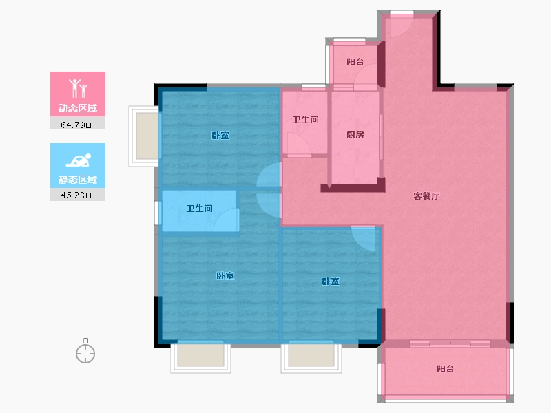 广东省-清远市-阳光里-101.02-户型库-动静分区