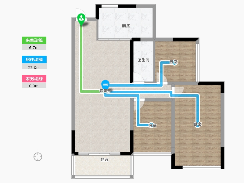 广东省-清远市-仁兴城市花园-106.00-户型库-动静线