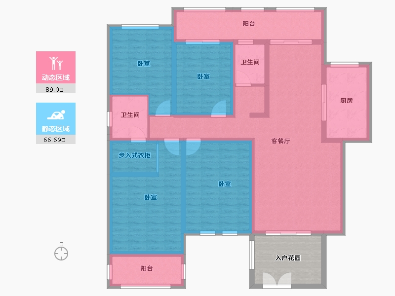 湖南省-娄底市-新地·公园1号-148.22-户型库-动静分区