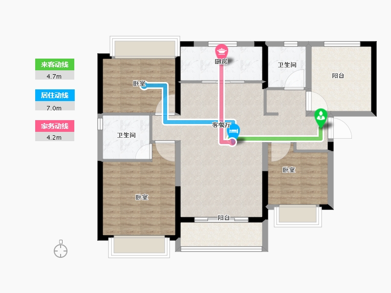 广东省-珠海市-湖心·金茂悦-93.00-户型库-动静线