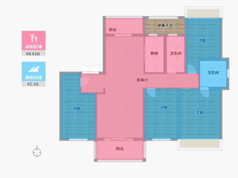 湖南省-张家界市-澧水嘉园-121.33-户型库-动静分区