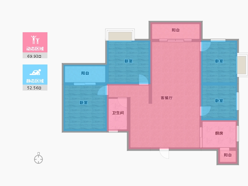 四川省-成都市-富堂金湾-109.41-户型库-动静分区