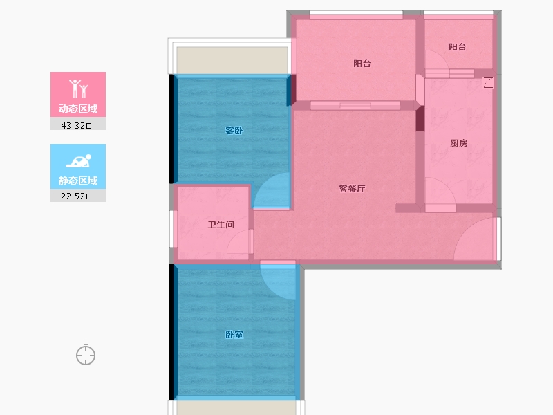 广东省-珠海市-藤荣尚府-57.99-户型库-动静分区