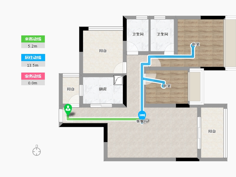 广东省-珠海市-珠光新城三期-77.21-户型库-动静线