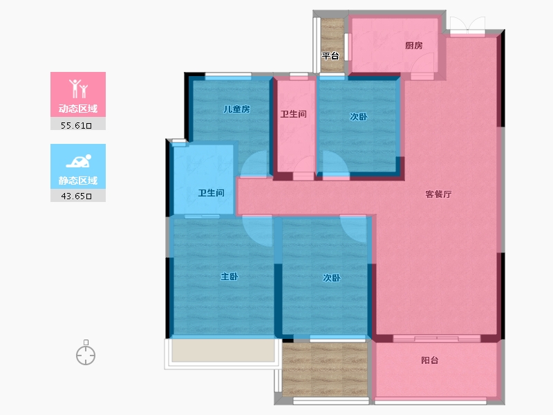 湖南省-张家界市-博联壹号院-94.00-户型库-动静分区