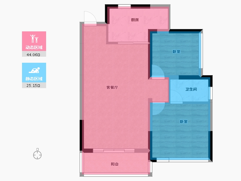 广东省-清远市-仁兴城市花园-62.00-户型库-动静分区