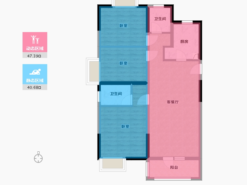 湖北省-武汉市-北辰优+国际青年互动特区-78.01-户型库-动静分区