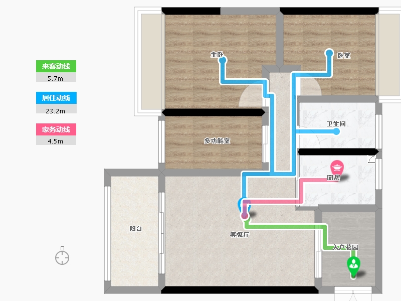 广东省-珠海市-绿庭·十里香缇-73.09-户型库-动静线