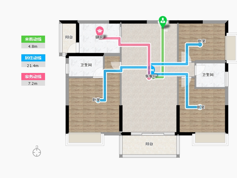 广东省-清远市-仁兴城市花园-117.00-户型库-动静线