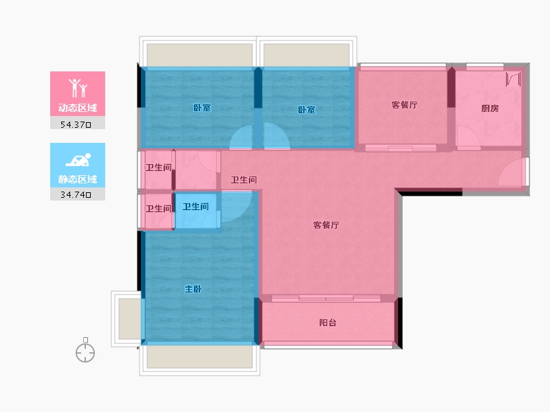 广东省-珠海市-峰泽轩-79.18-户型库-动静分区