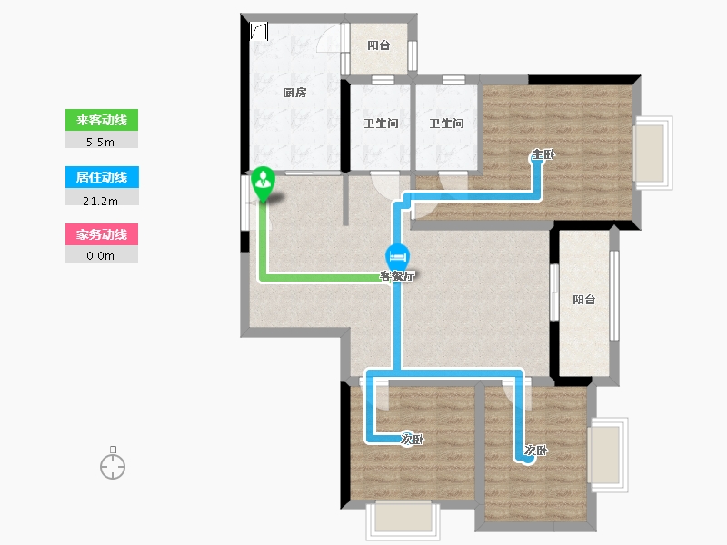 贵州省-贵阳市-观府壹号-98.32-户型库-动静线