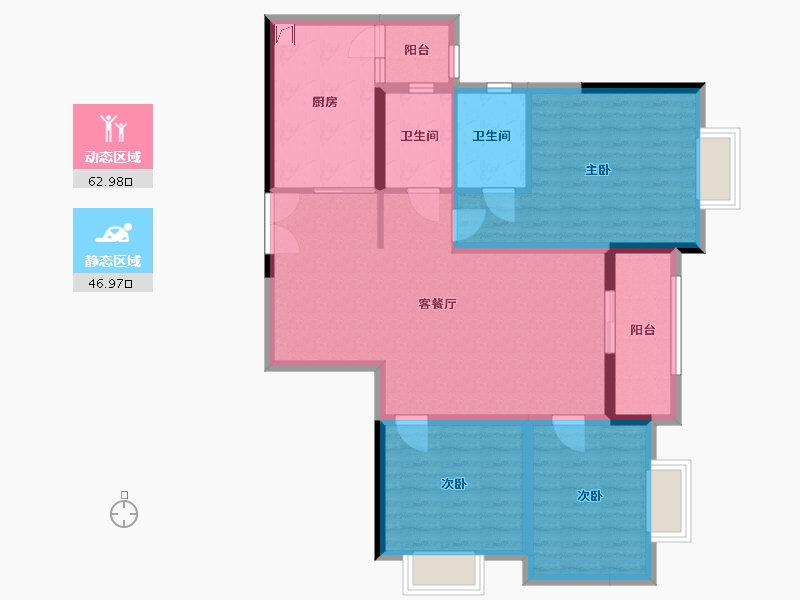 贵州省-贵阳市-观府壹号-98.32-户型库-动静分区