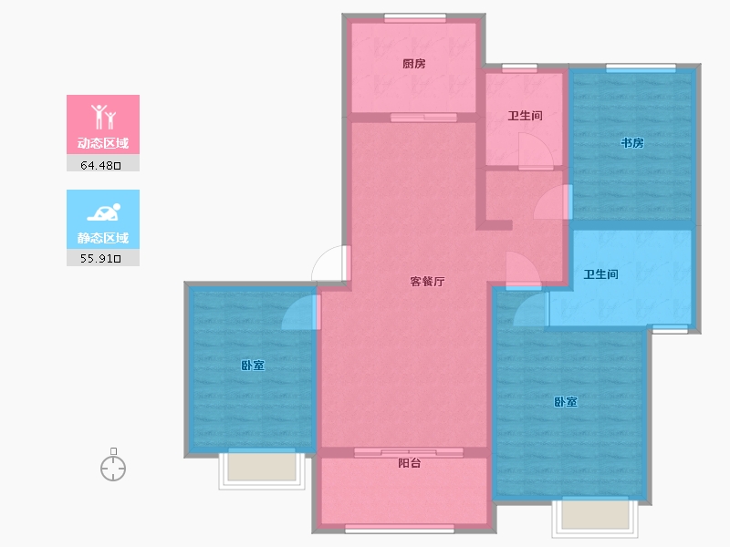 河南省-周口市-国控湖园大境-108.01-户型库-动静分区