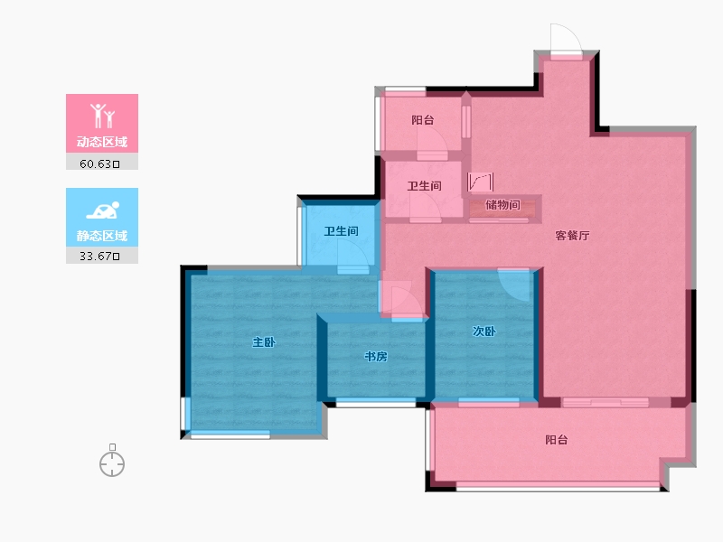 广西壮族自治区-桂林市-麒麟湾畔-82.77-户型库-动静分区