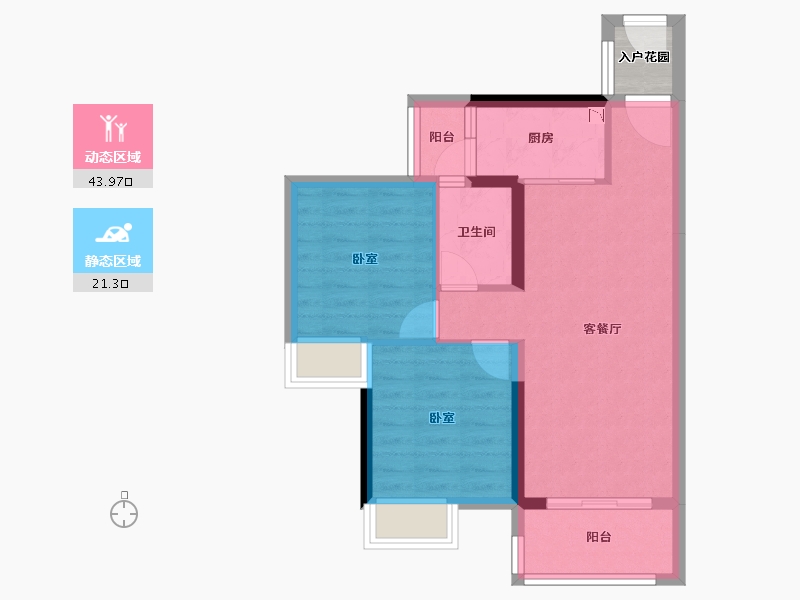 广东省-广州市-华海·山屿海-60.03-户型库-动静分区