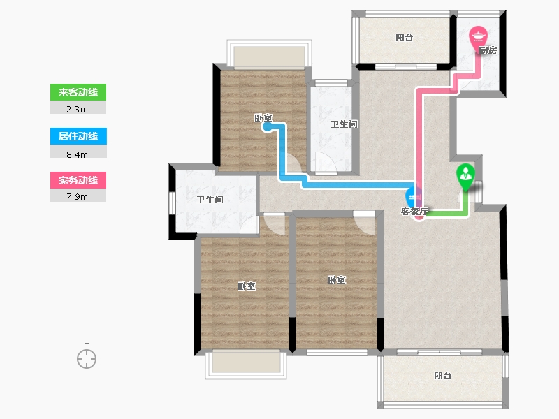 湖南省-长沙市-博林云栖-112.73-户型库-动静线