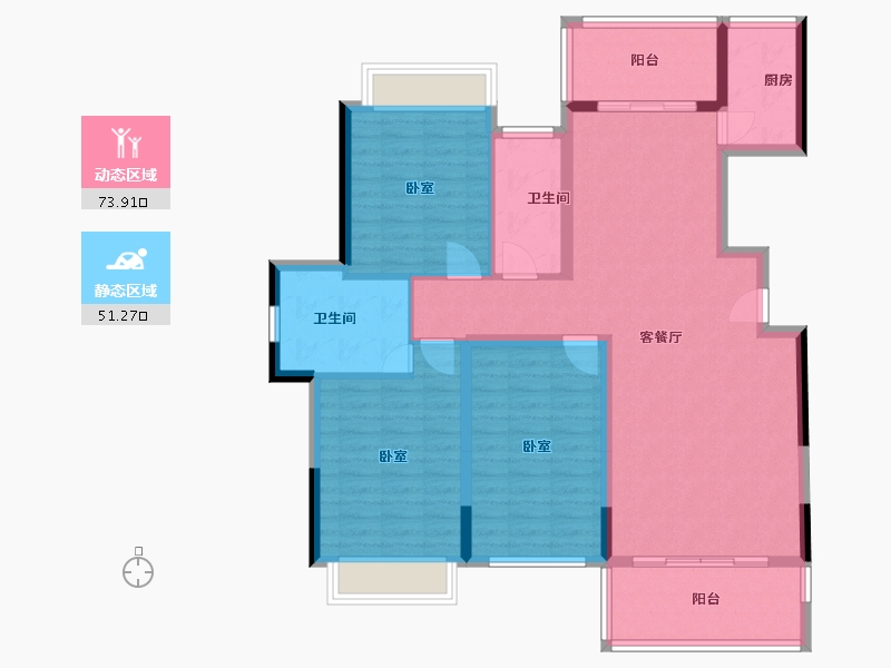 湖南省-长沙市-博林云栖-112.73-户型库-动静分区