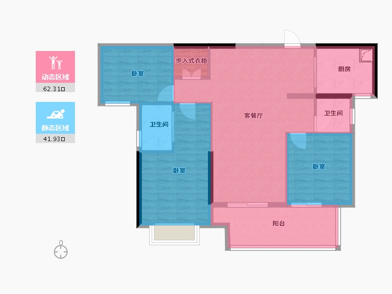 湖南省-长沙市-印湘江2-94.13-户型库-动静分区