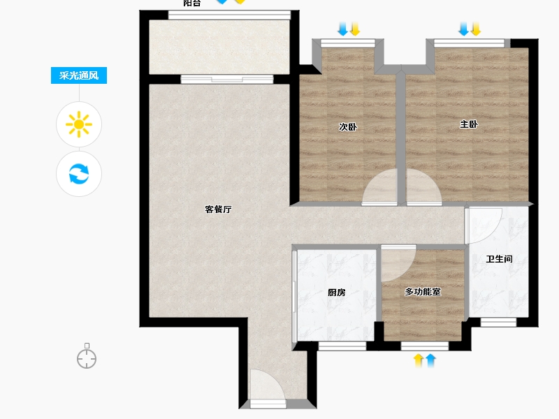 山东省-济宁市-Y-CITY-75.99-户型库-采光通风