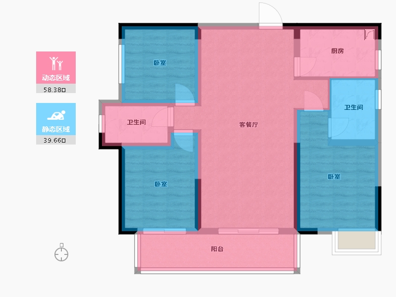 湖南省-长沙市-中建•璟和城-87.21-户型库-动静分区