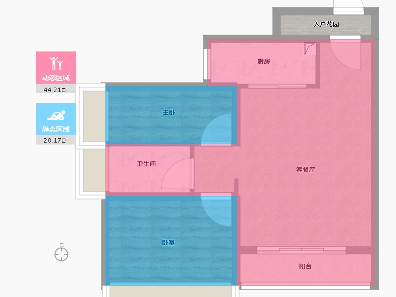 广东省-珠海市-时代·香海彼岸-59.61-户型库-动静分区