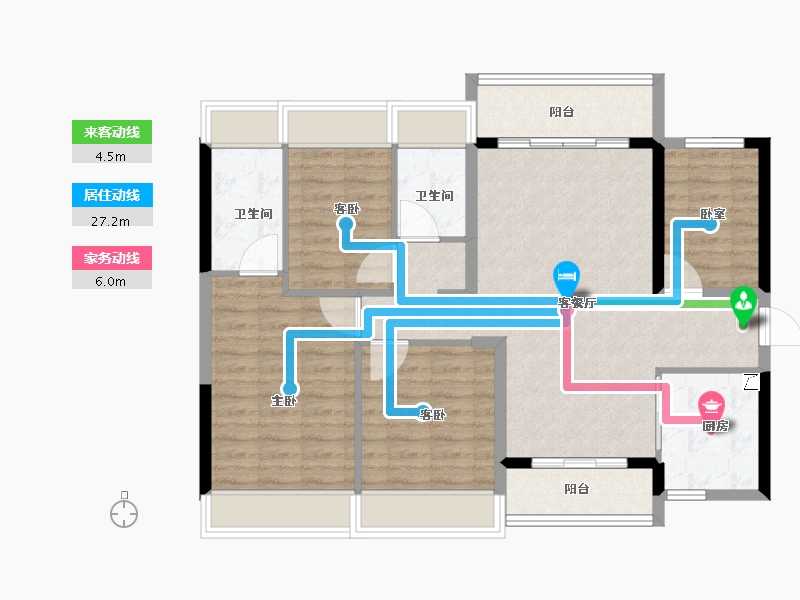 广东省-珠海市-时代·香海彼岸-98.00-户型库-动静线