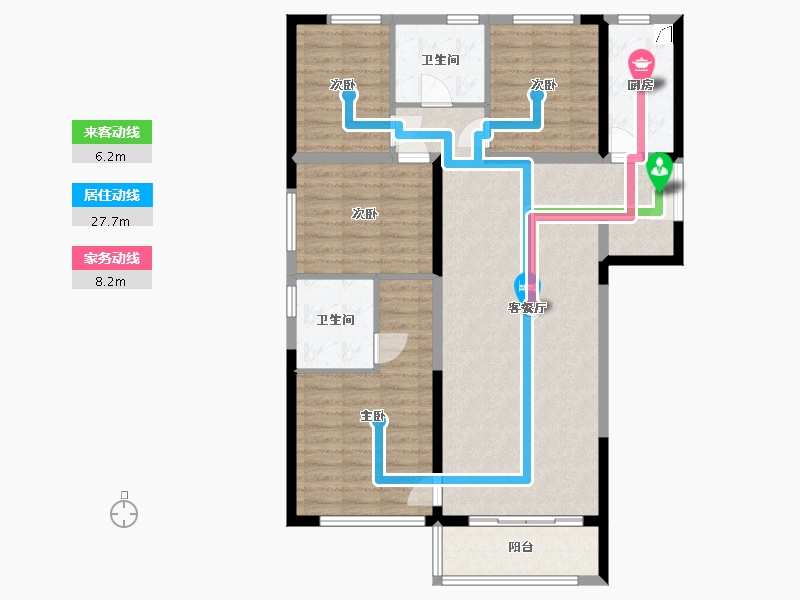 河南省-郑州市-融创御湖宸院-106.15-户型库-动静线