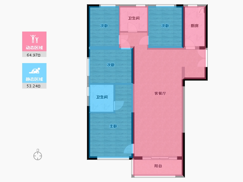 河南省-郑州市-融创御湖宸院-106.15-户型库-动静分区