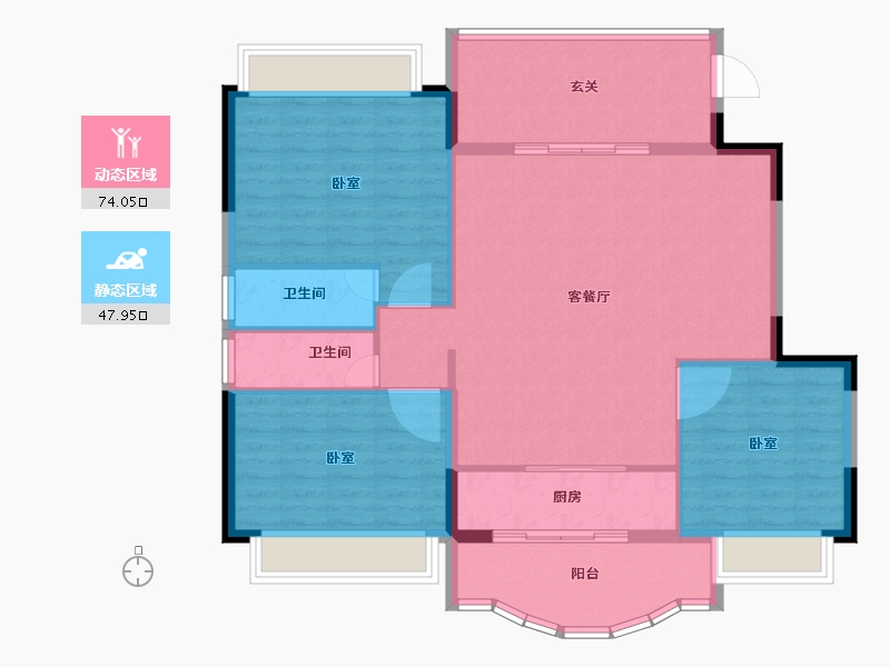 广东省-汕头市-经纬源家园-111.70-户型库-动静分区