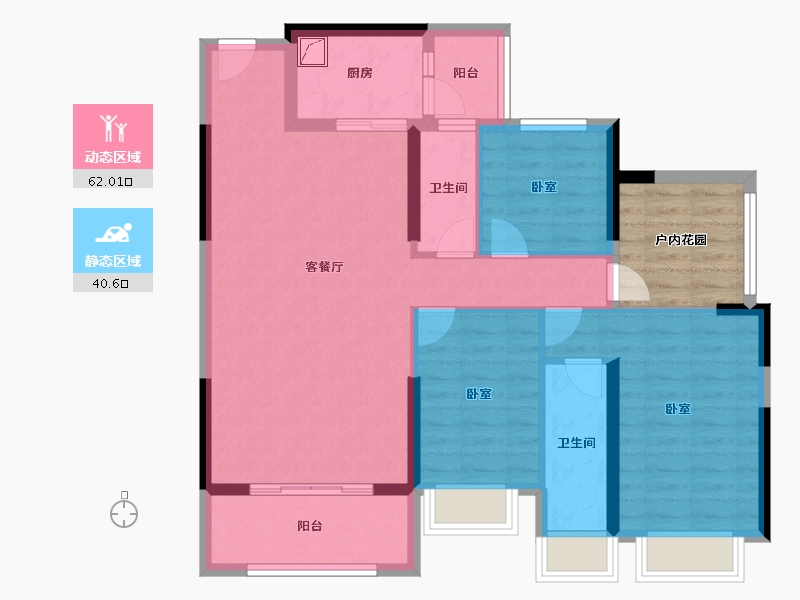 广东省-清远市-方直君汇世家-98.65-户型库-动静分区